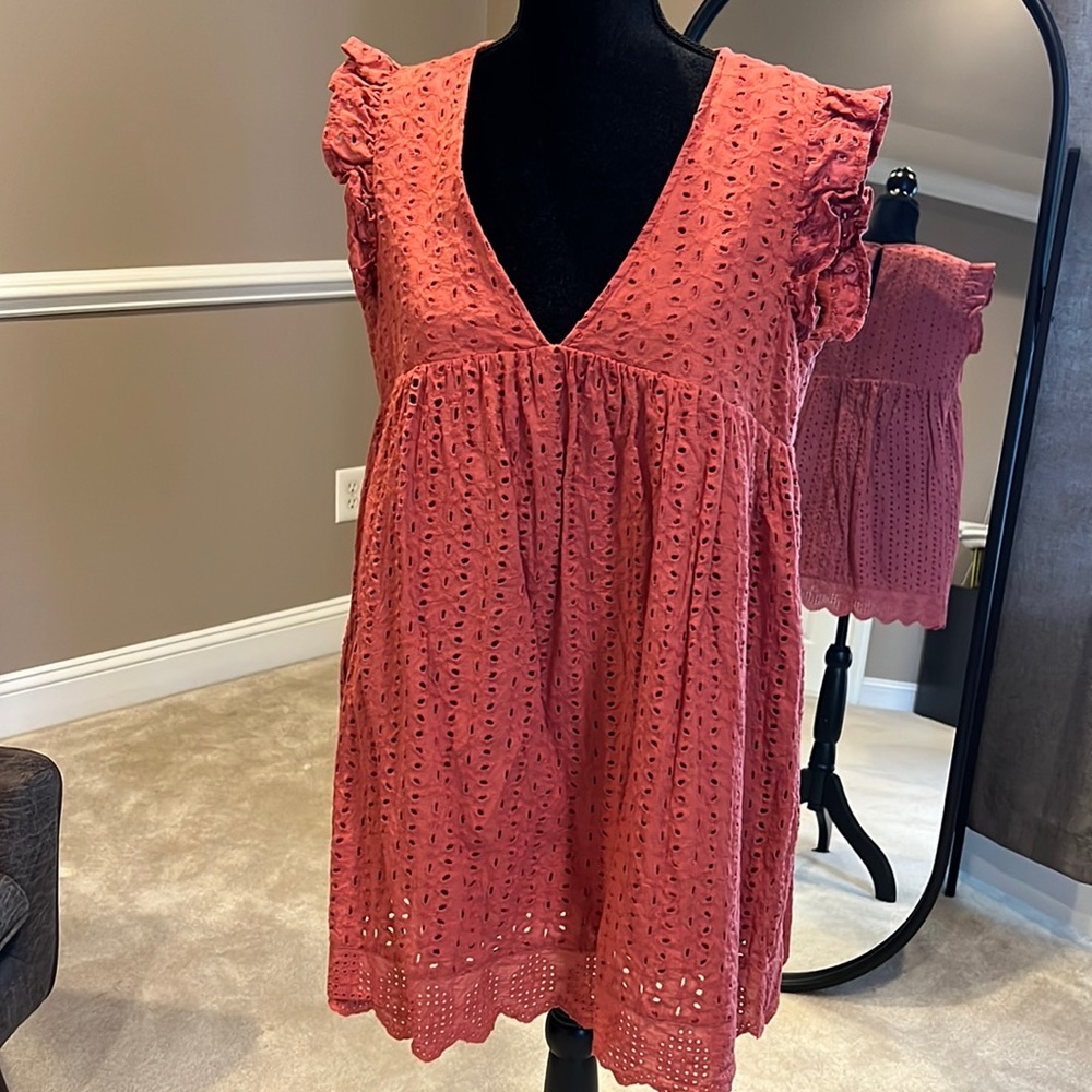 Eyelet romper dress
